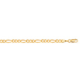 10K Yellow Gold 3.7mm Figaro 8 Chain Bracelet with Lobster Lock